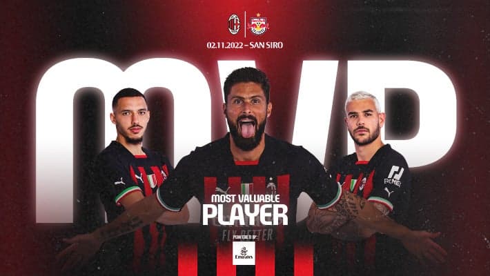 GIROUD IS THE MVP FROM AC MILAN V FC SALZBURG